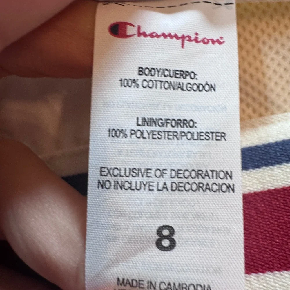 Champion Campus Skirt Womens 8 Unbleached Cotton White Mini Skirt NEW